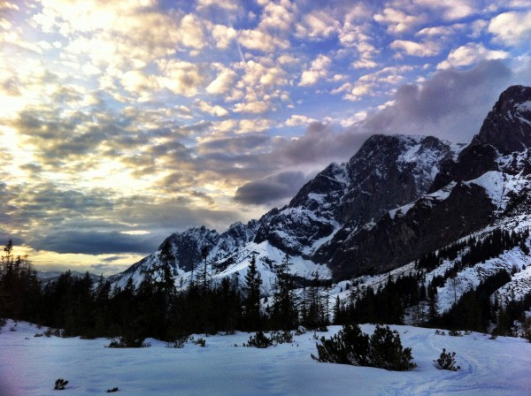 日落滑雪奥地利